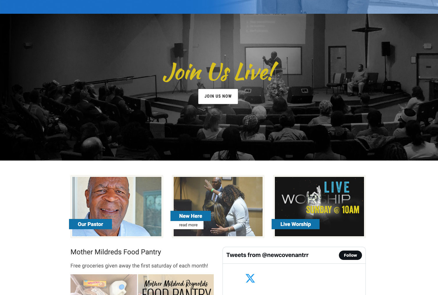New Covenant Worship Center Website